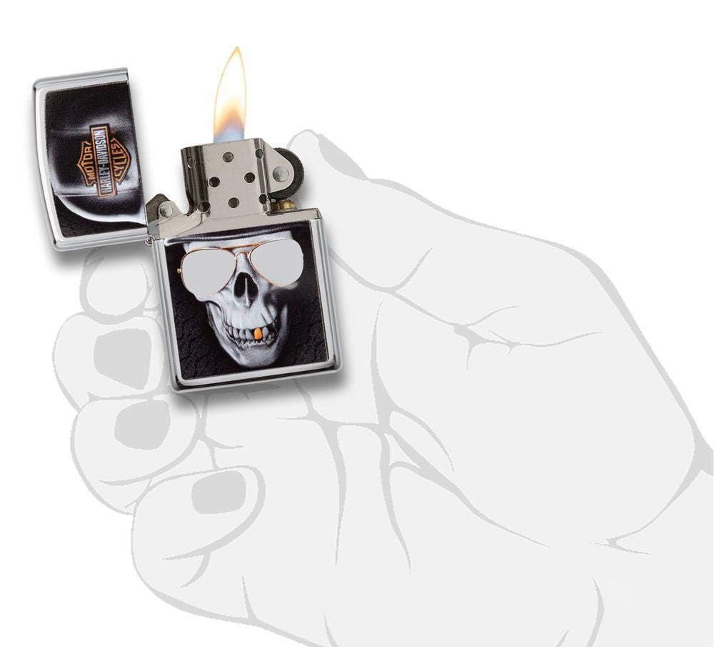 Personalized Zippo Harleey-Daviddson Windproof Oil Lighter Engraving - Christmas, Halloween & Valentines Day Gift (BK Matte)