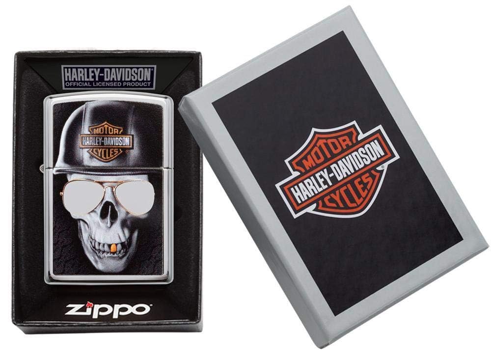 Personalized Zippo Harleey-Daviddson Windproof Oil Lighter Engraving - Christmas, Halloween & Valentines Day Gift (BK Matte)