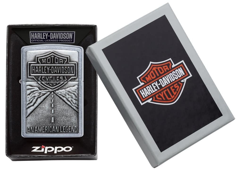 Personalized Zippo Harleey-Daviddson Windproof Oil Lighter Engraving - Christmas, Halloween & Valentines Day Gift (BK Matte)