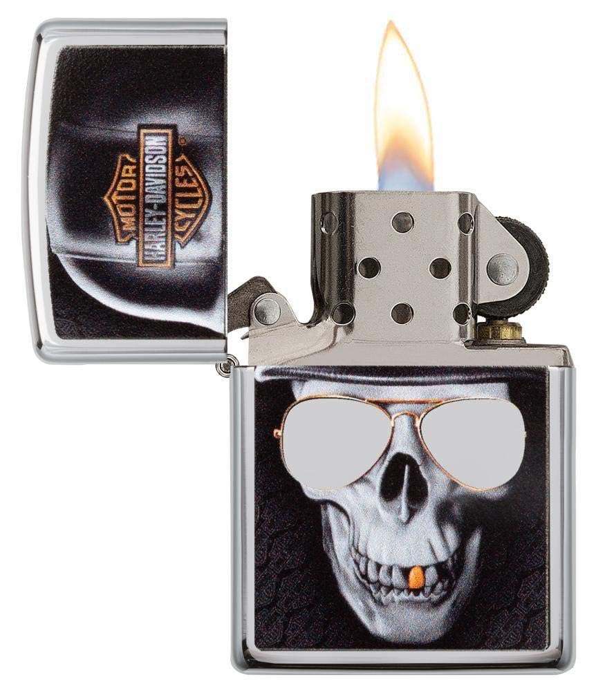 Personalized Zippo Harleey-Daviddson Windproof Oil Lighter Engraving - Christmas, Halloween & Valentines Day Gift (BK Matte)