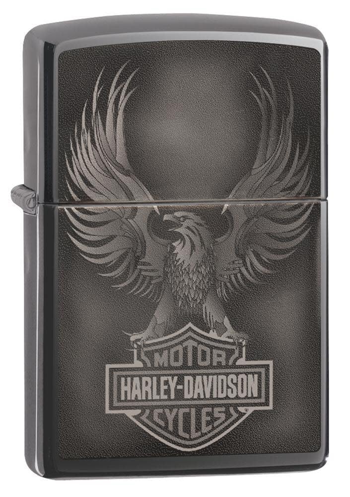 Personalized Zippo Harleey-Daviddson Windproof Oil Lighter Engraving - Christmas, Halloween & Valentines Day Gift (BK Matte)